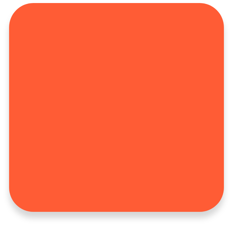 Red Round-Edged Square Accent Image